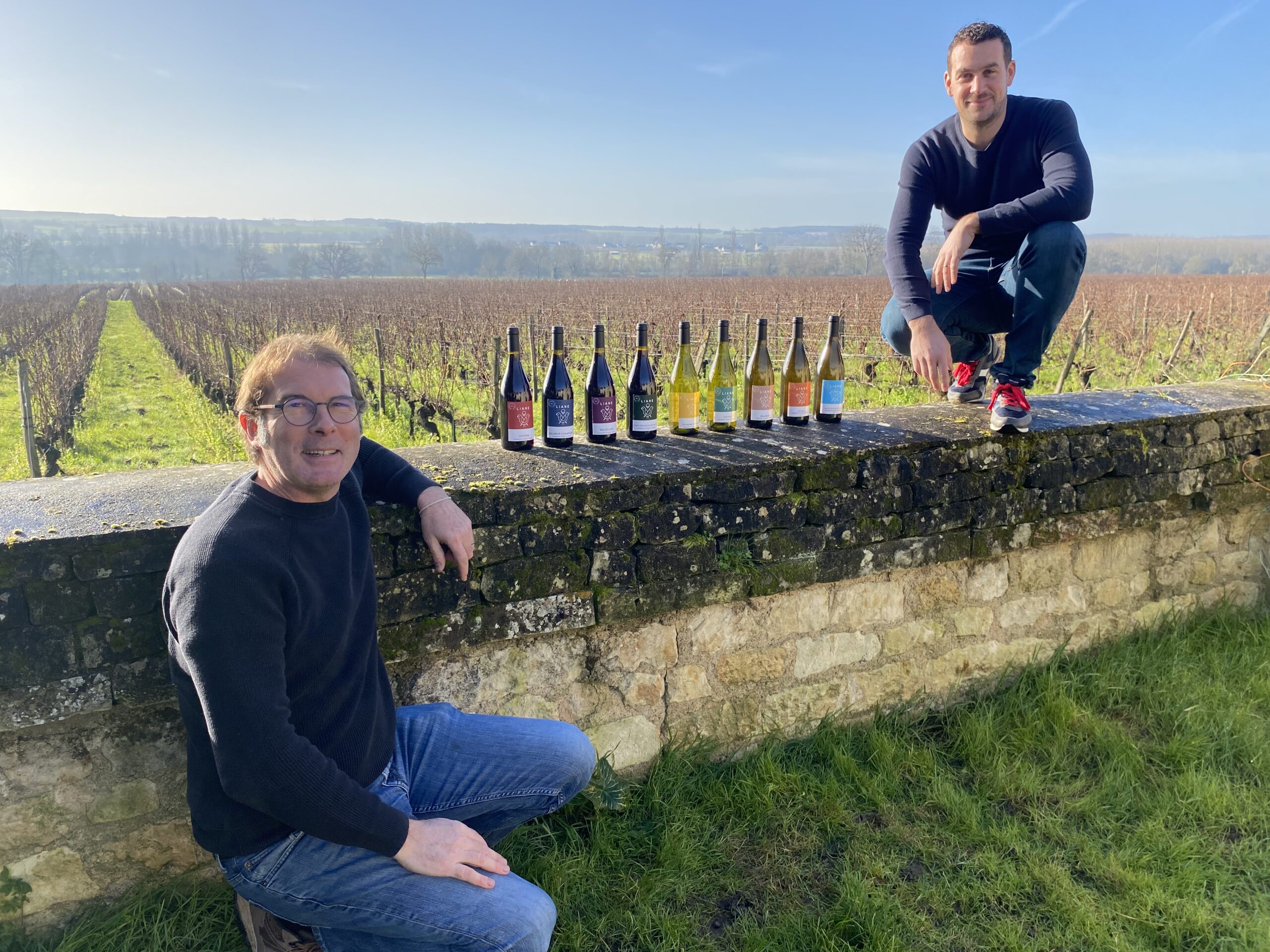 MÉGNIN Thomas et GROSBOIS Sylvain présentant la nouvelle gamme Liane.